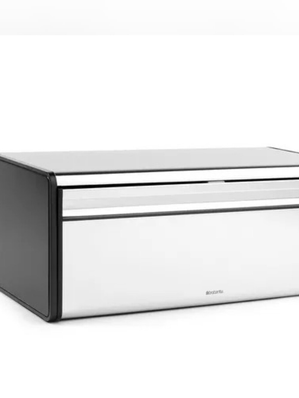 Brabantia Fall Front Brilliant Steel Bread Box